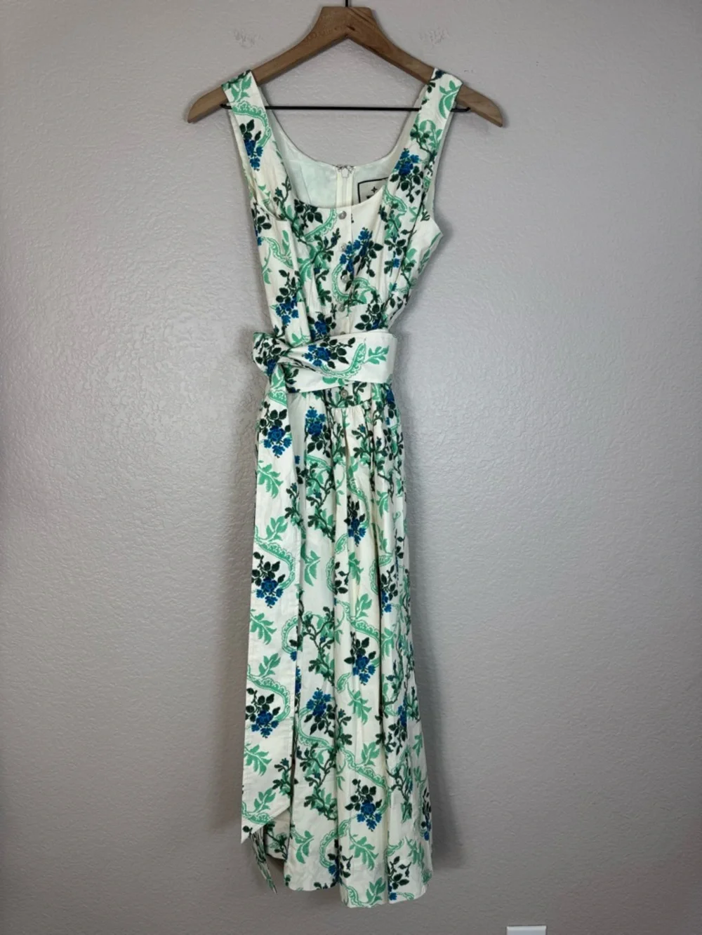 Tuckernuck Sophie Midi Dress Cerulean Vine in Victorian Lattice Floral NEW $328 - Picture 12 of 15